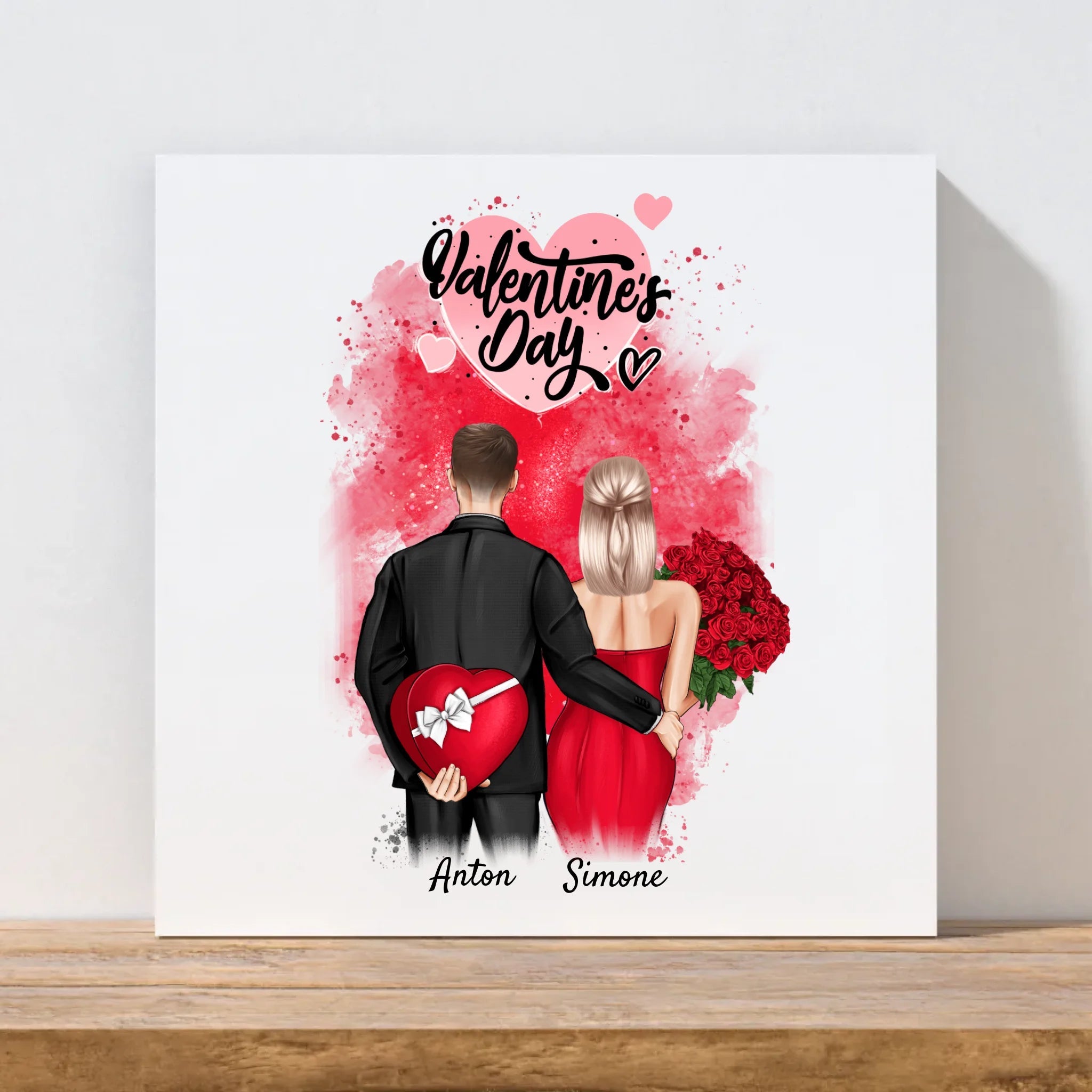 Valentinstag Geschenk Leinwandbild für die Freundin - Cantty