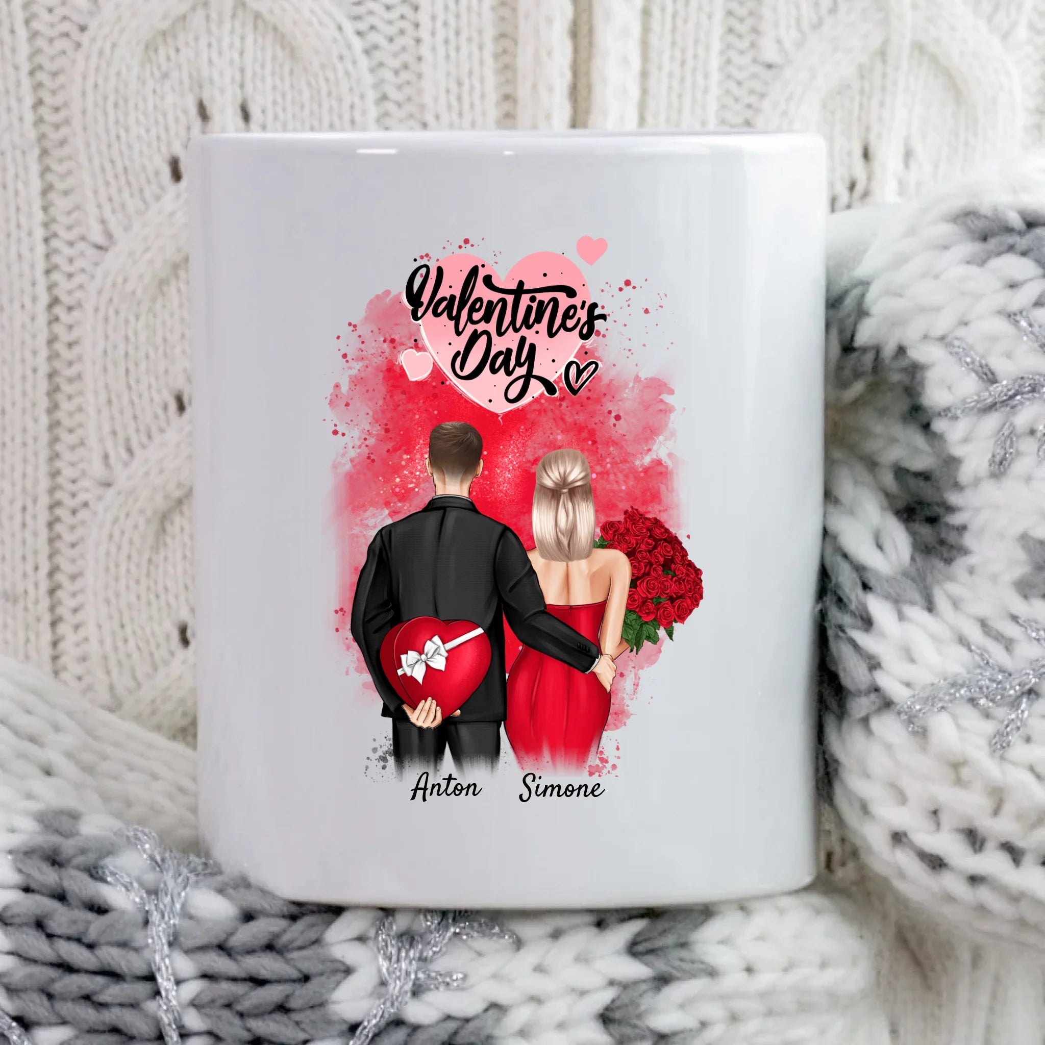 Valentinstag Tasse Geschenk mit Namen - Cantty