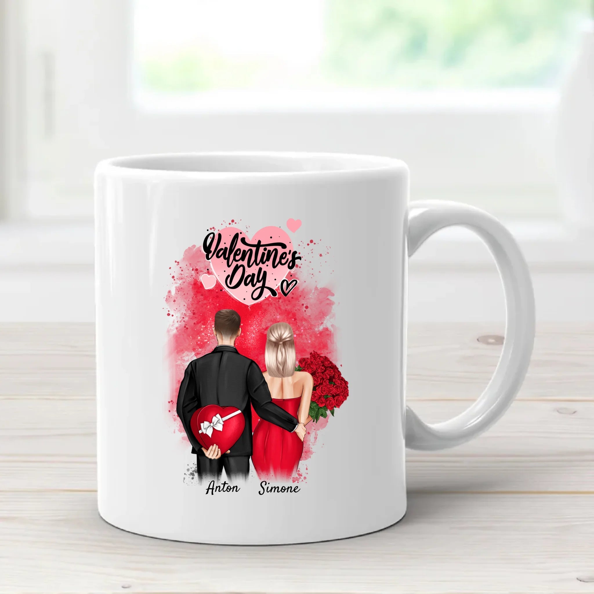 Valentinstag Tasse Geschenk mit Namen - Cantty