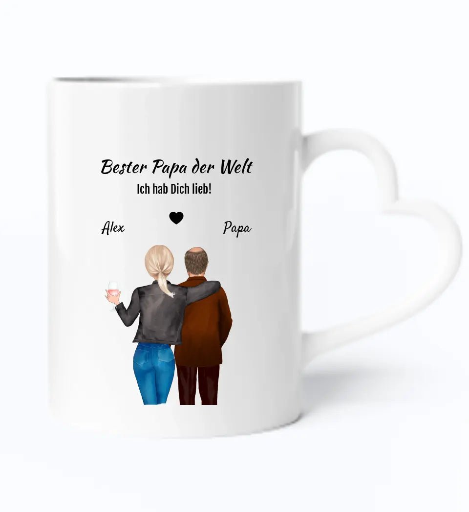 Vater Tochter Geschenk personalisierte Tasse - Cantty