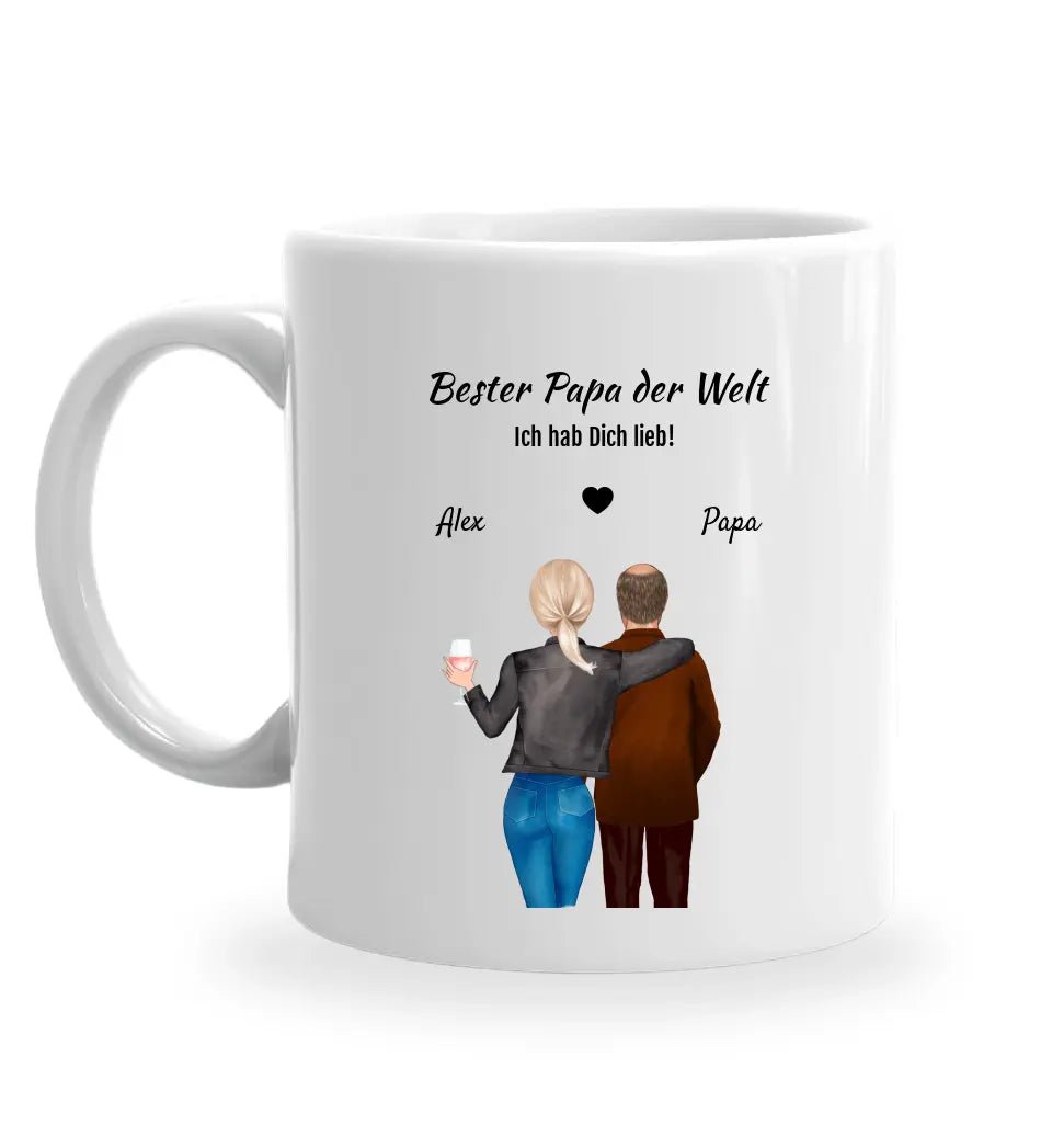 Vater Tochter Geschenk personalisierte Tasse - Cantty