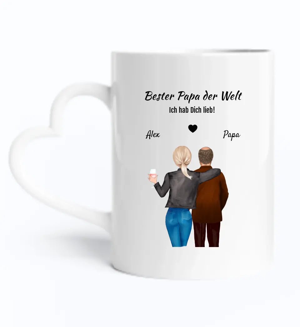 Vater Tochter Geschenk personalisierte Tasse - Cantty