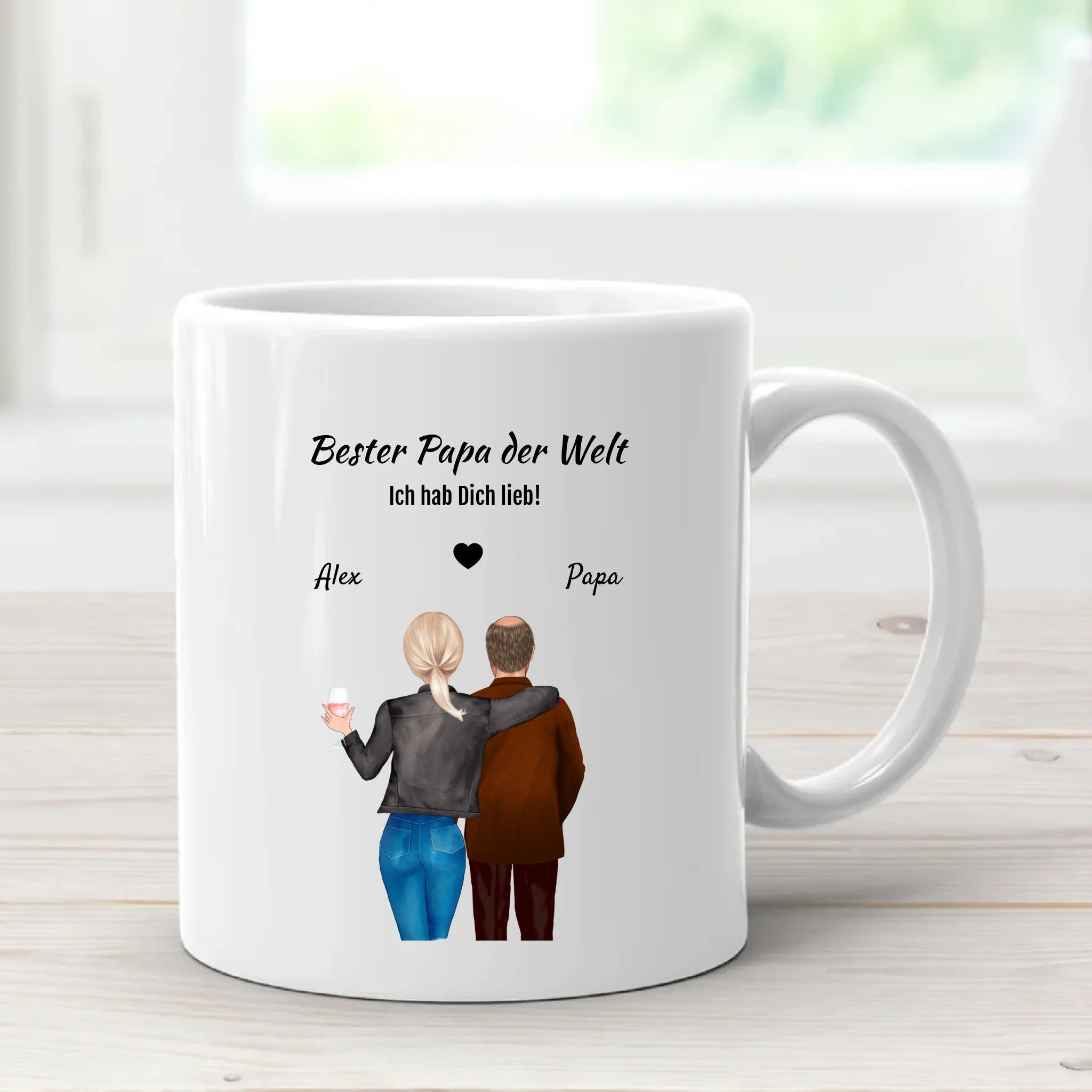 Vater Tochter Geschenk personalisierte Tasse - Cantty