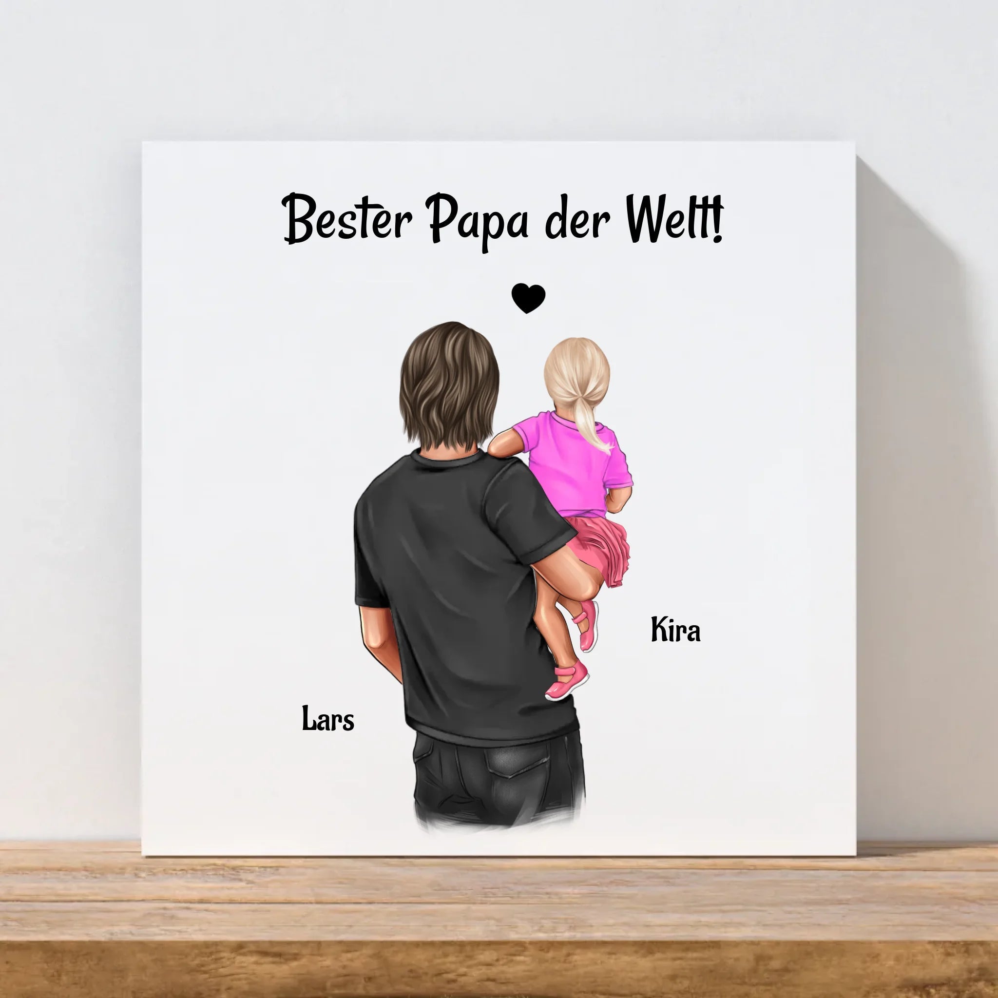 Vater Tochter Leinwand Bild personalisiert - Cantty