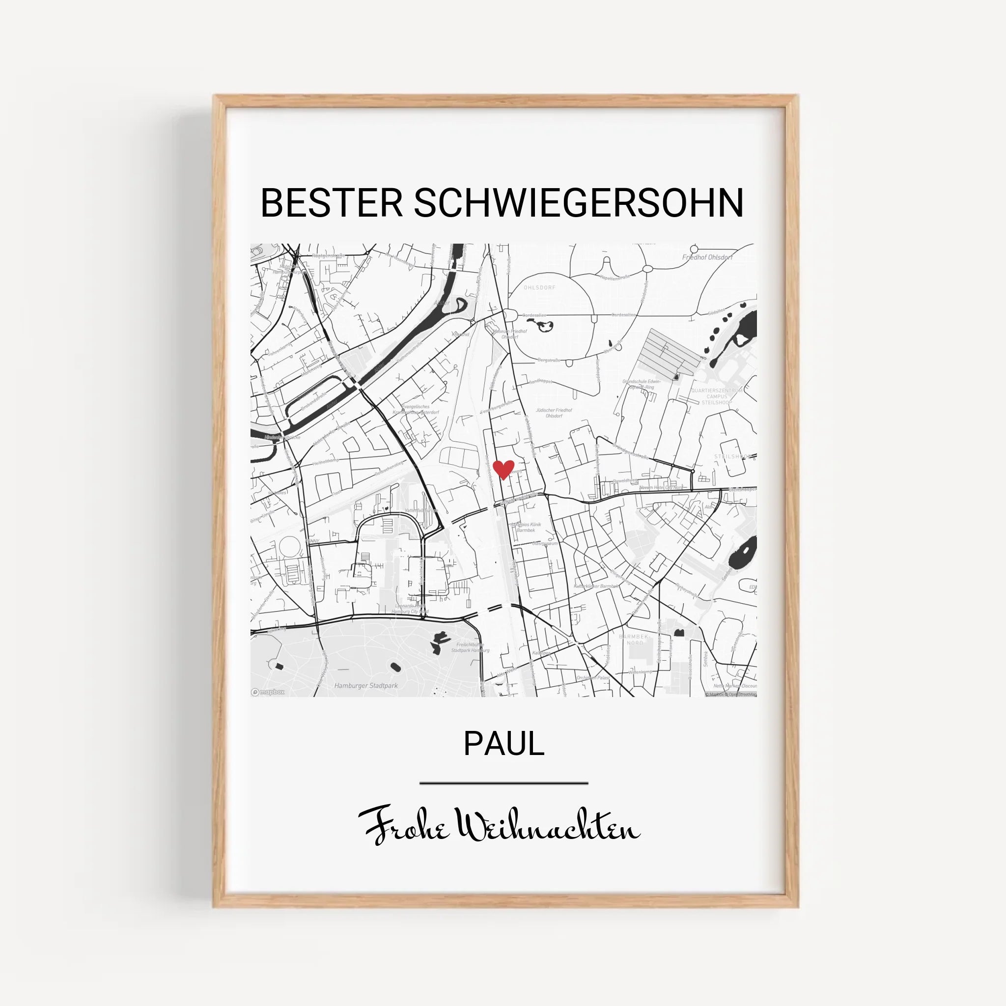 Weihnachtsgeschenk für Schwiegersohn Poster personalisierbar - Cantty