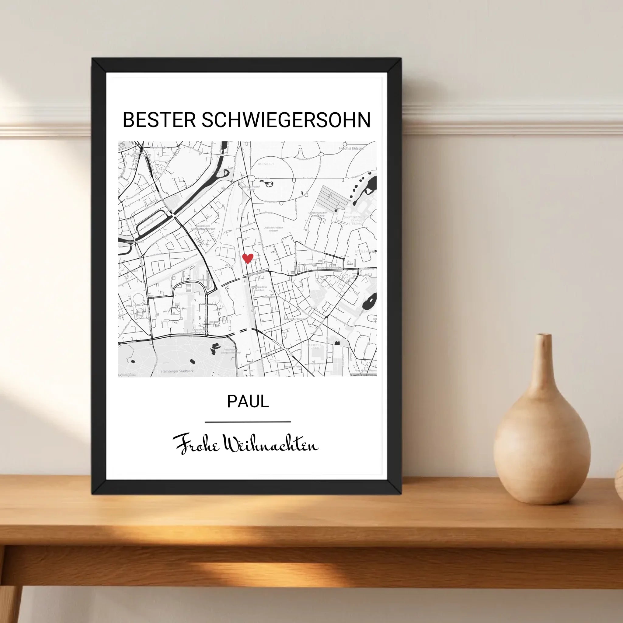 Weihnachtsgeschenk für Schwiegersohn Poster personalisierbar - Cantty