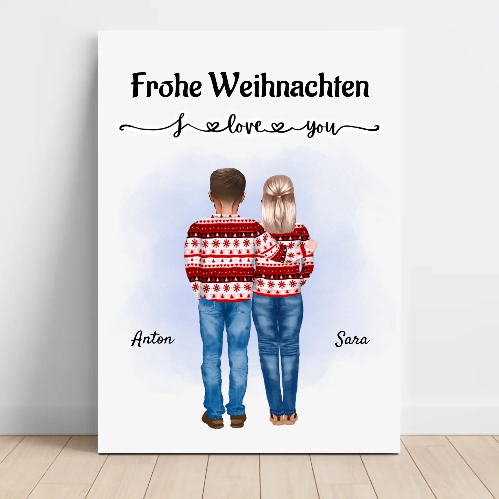 Weihnachtsgeschenk Mutter Vater Bild Leinwand bedrucken - Cantty