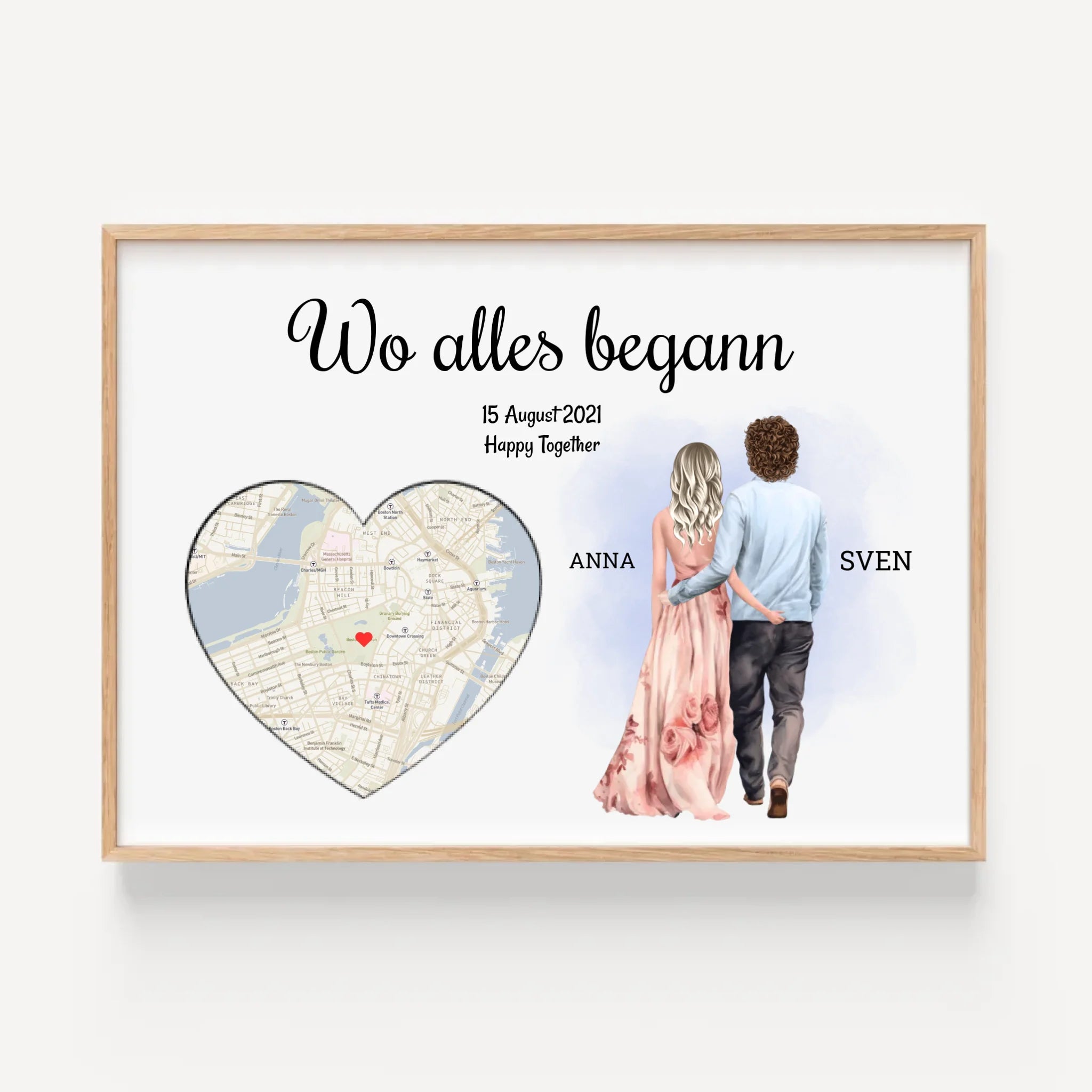 Wo alles begann Geschenk Poster Koordinaten Bild Karte Postkarte - Cantty