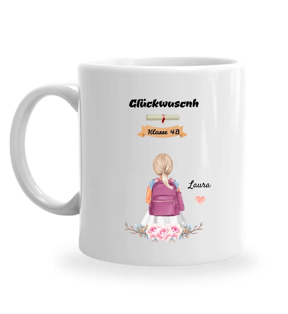 Zeugnis Geschenk Tasse Mädchen - Cantty