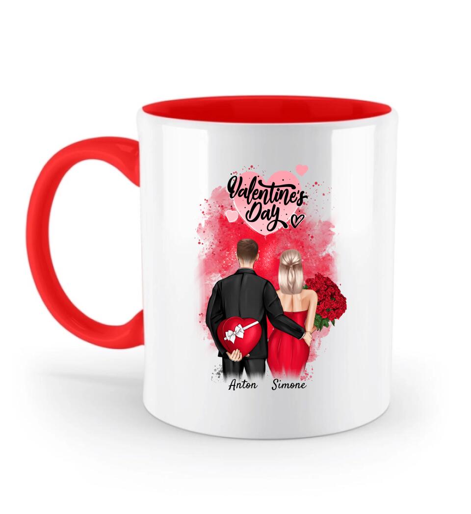 Zweifarbige Tasse Geschenk zum Valentinstag - Cantty