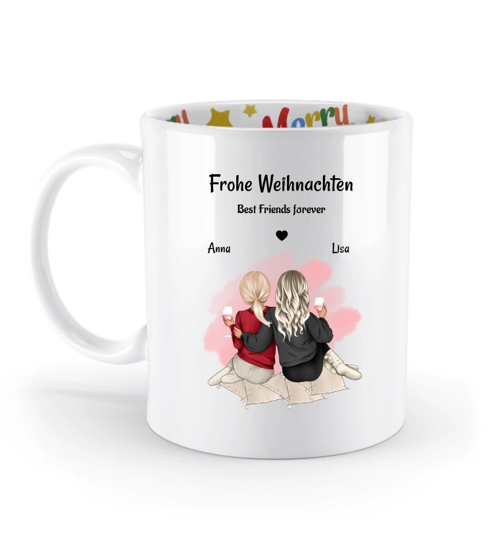 Beste Freundin Weihnachtstasse Geschenk mit Namen & Spruch - Cantty