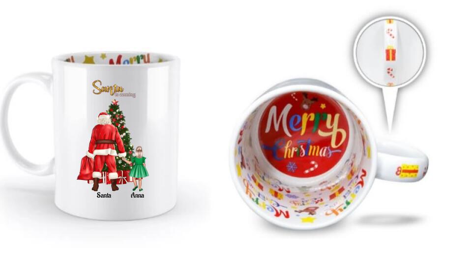 Mädchen Weihnachtstasse Geschenk personalisiert - Cantty