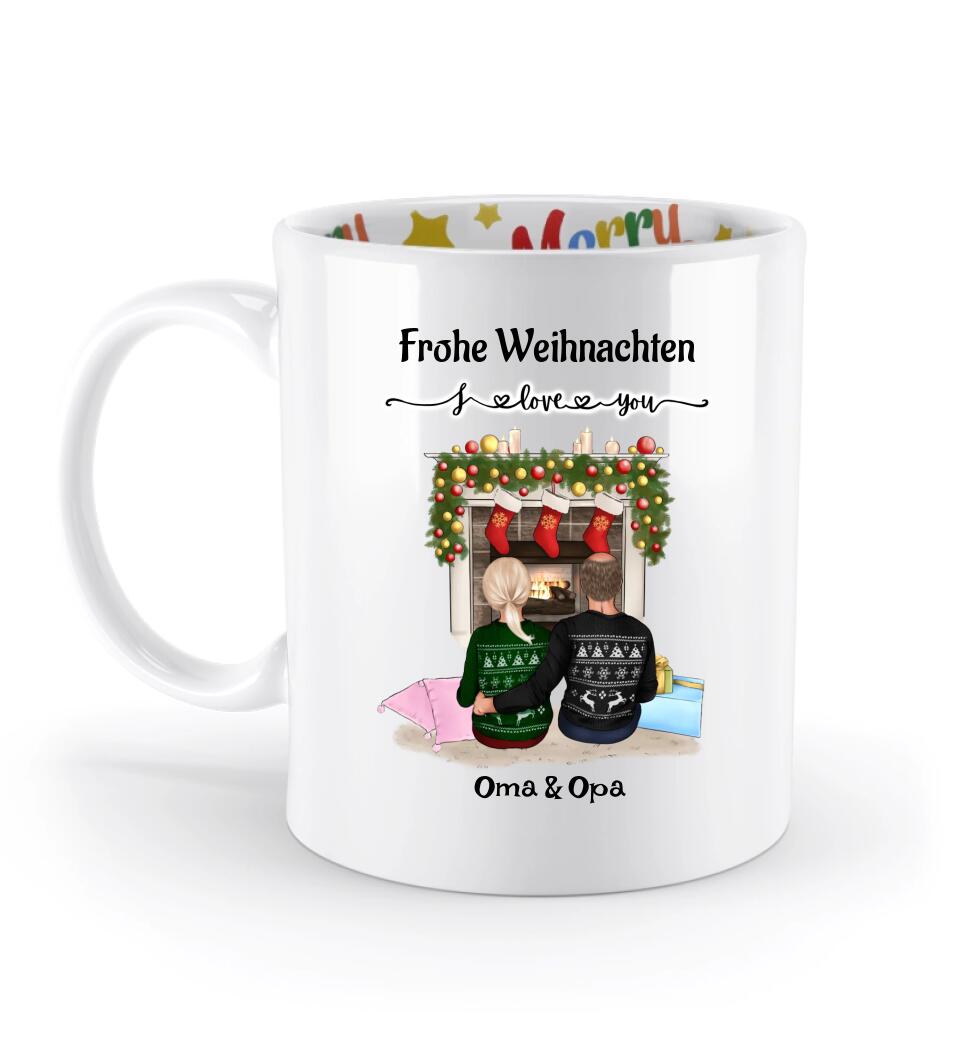 Oma Opa Kaffeetasse Weihnachtsgeschenk personalisiert - Cantty