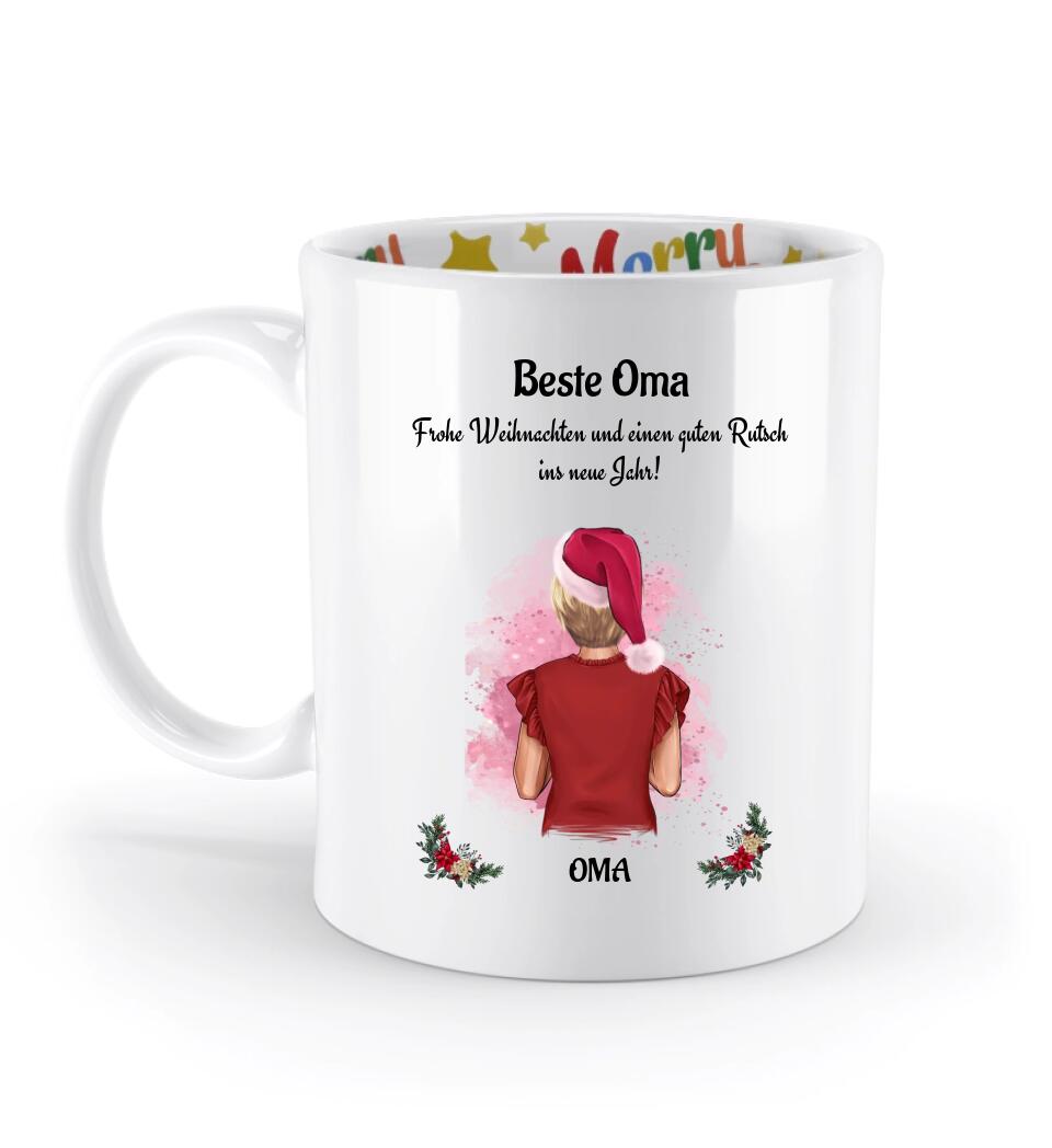 Oma Weihnachtstasse Geschenk personalisiert - Cantty