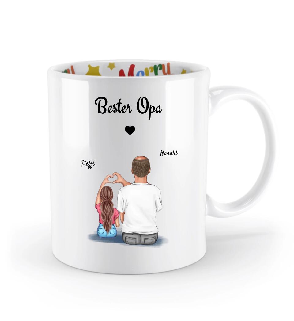 Opa Weihnachtsgeschenk Tasse personalisiert - Cantty