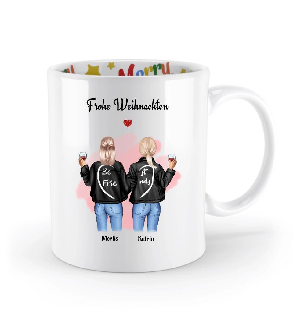 Personalisiertes Weihnachtsgeschenk Tasse Beste Freundin - Cantty